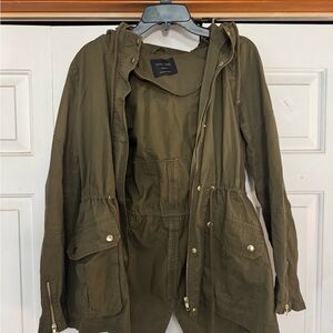 Olive Green Love Tree Women's Jacket